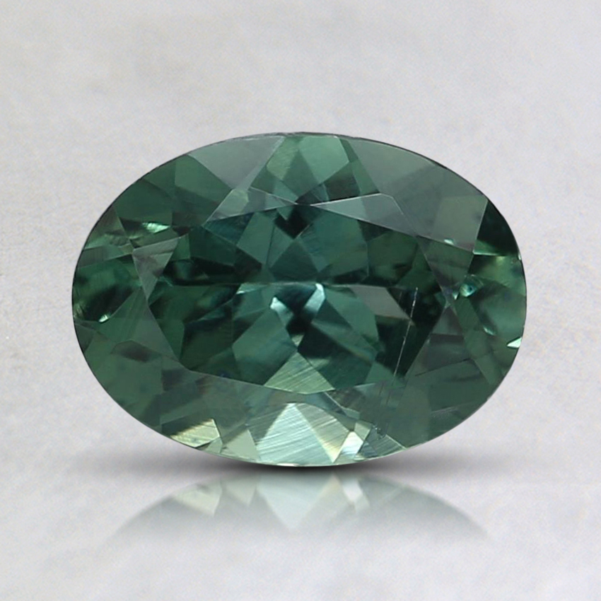 7.6x5.6mm Teal Oval Montana Sapphire