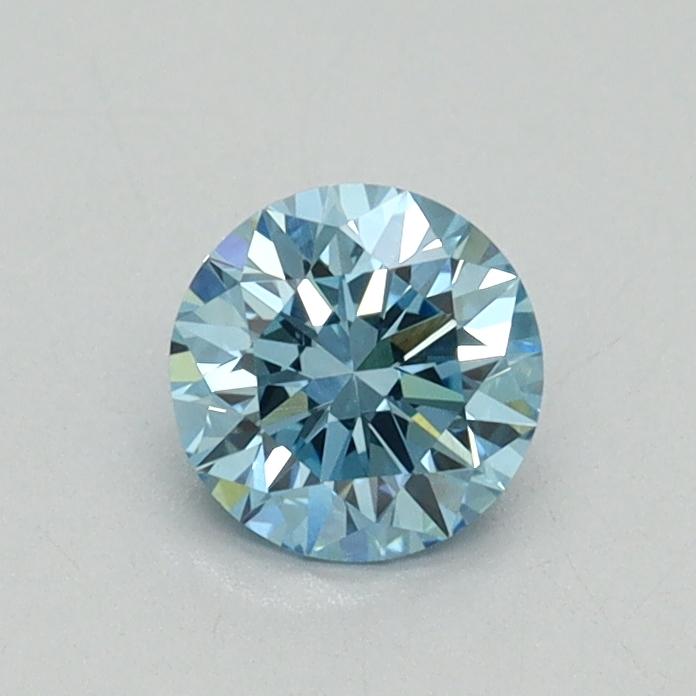 0.51 Ct. Fancy Vivid Blue Round Lab Grown Diamond