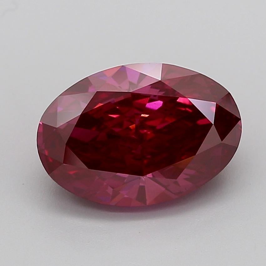 4.96 Ct. Fancy Deep Pink Oval Lab Grown Diamond