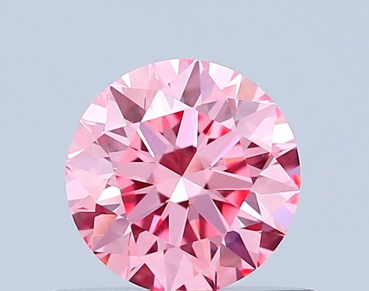 0.52 Ct. Fancy Vivid Pink Round Lab Grown Diamond