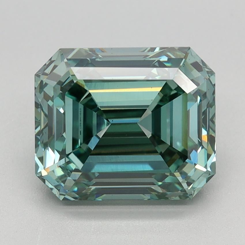 2.62 Ct. Fancy Vivid  Green Emerald Lab Grown Diamond