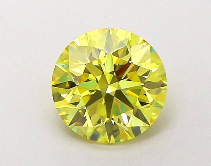1.55 Ct. Fancy Vivid Yellow Round Lab Grown Diamond