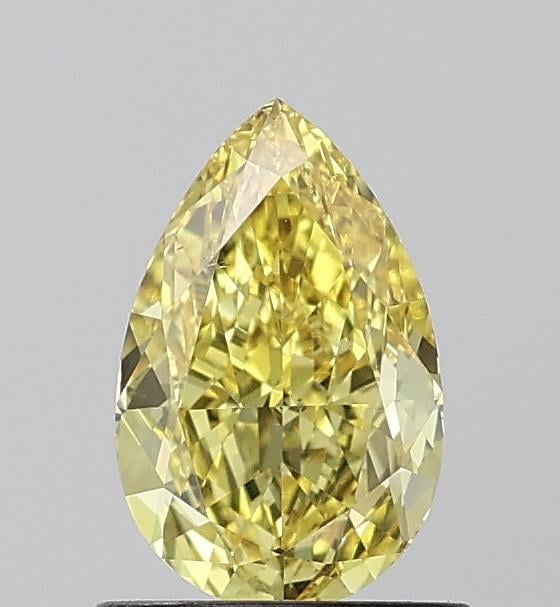 1.09 Ct. Fancy Vivid Yellow Pear Lab Grown Diamond