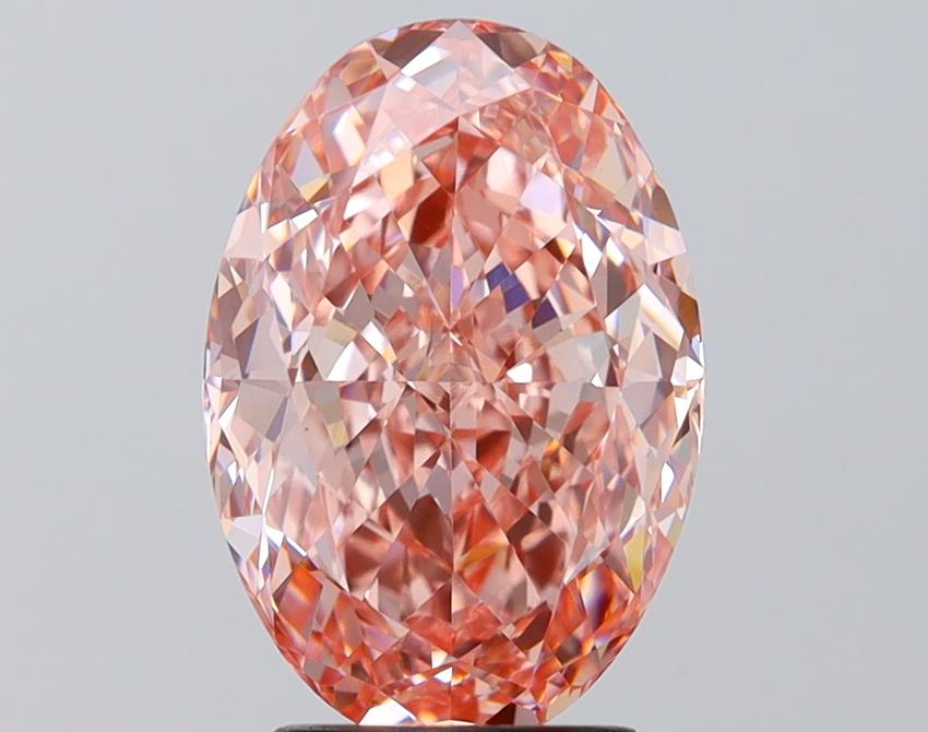 3.59 Ct. Fancy Vivid Pink Oval Lab Grown Diamond