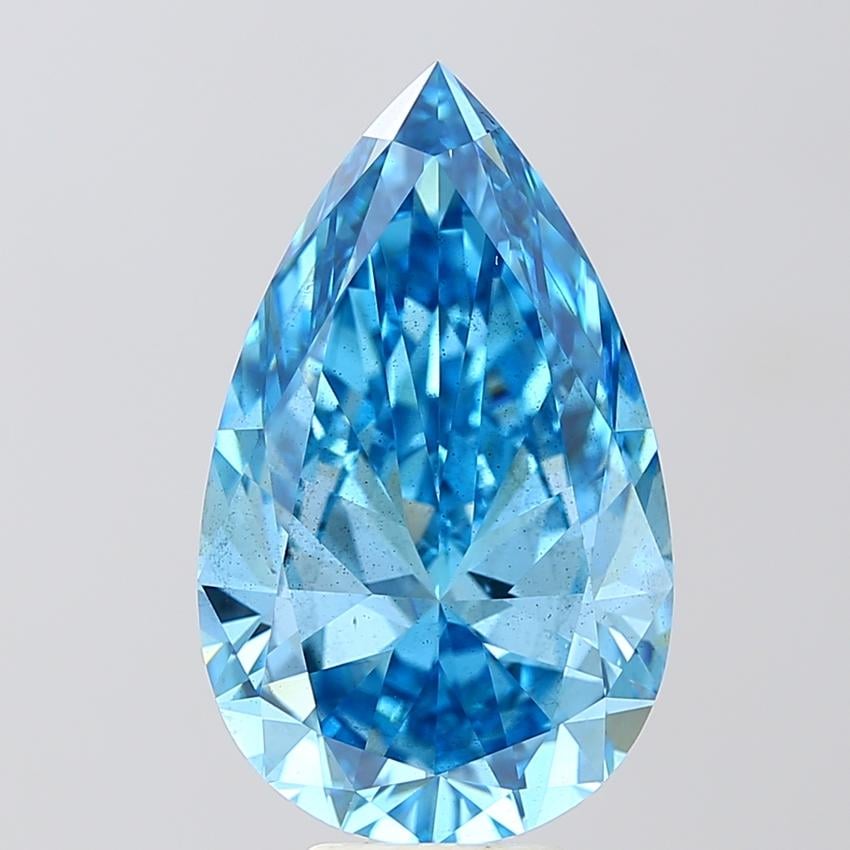 7.00 Ct. Fancy Vivid Blue Pear Lab Grown Diamond