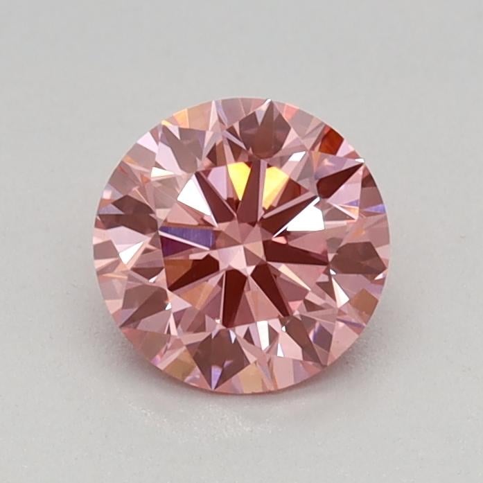 0.50 Ct. Fancy Vivid Pink Round Lab Grown Diamond