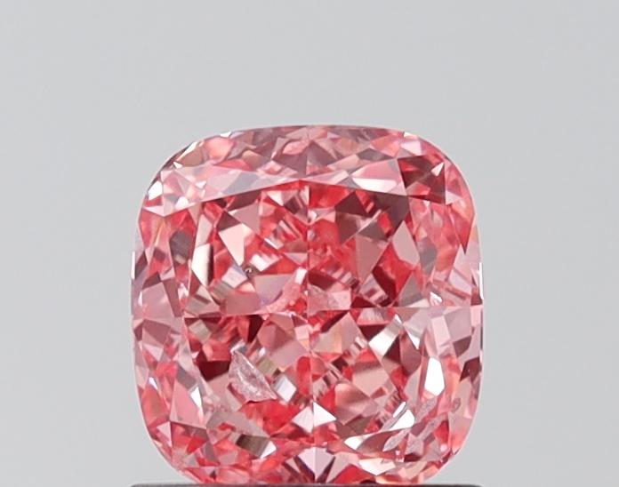 1.01 Ct. Fancy Vivid Pink Cushion Lab Grown Diamond