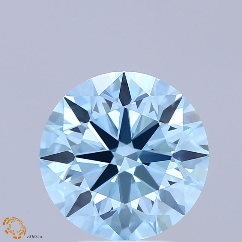 3.05 Ct. Fancy Vivid Blue Round Lab Grown Diamond