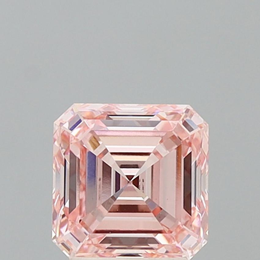 2.83 Ct. Fancy Intense Pink Asscher Lab Grown Diamond