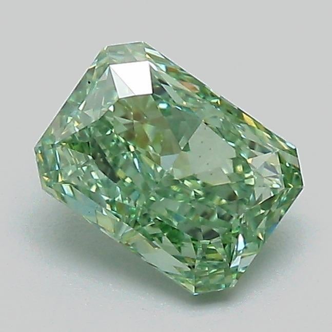 1.03 Ct. Fancy Vivid Green Radiant Lab Grown Diamond