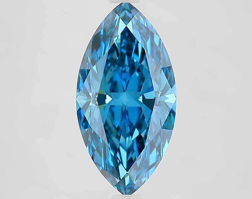 2.70 Ct. Fancy Vivid Blue Marquise Lab Grown Diamond