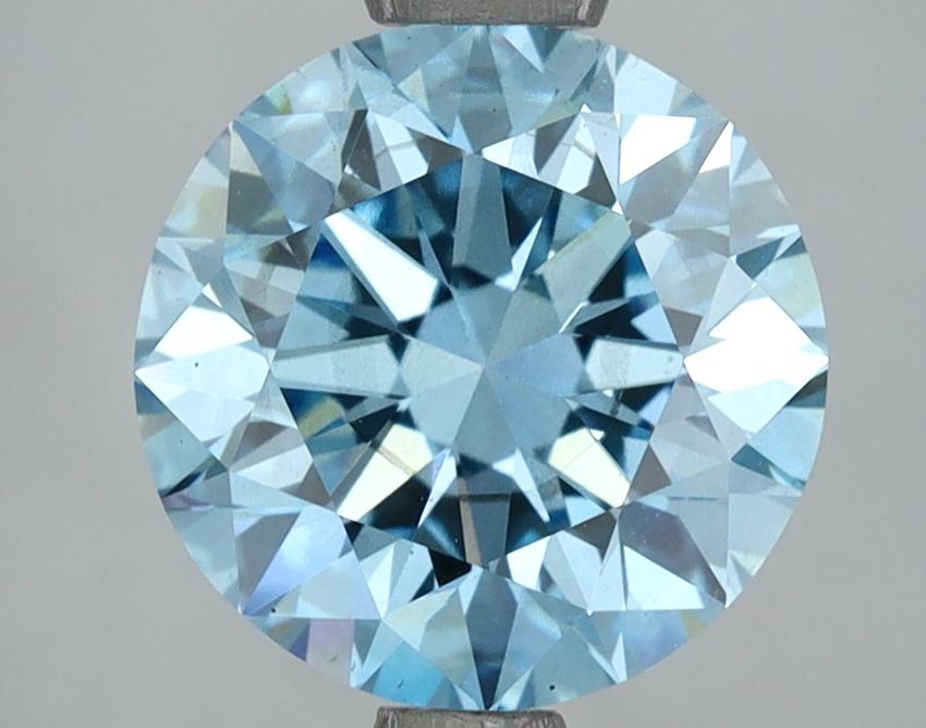 3.02 Ct. Fancy Vivid  Blue Round Lab Grown Diamond