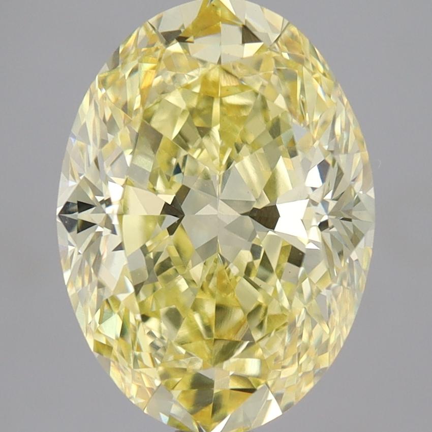 4.54 Ct. Fancy Intense Yellow Oval Lab Grown Diamond