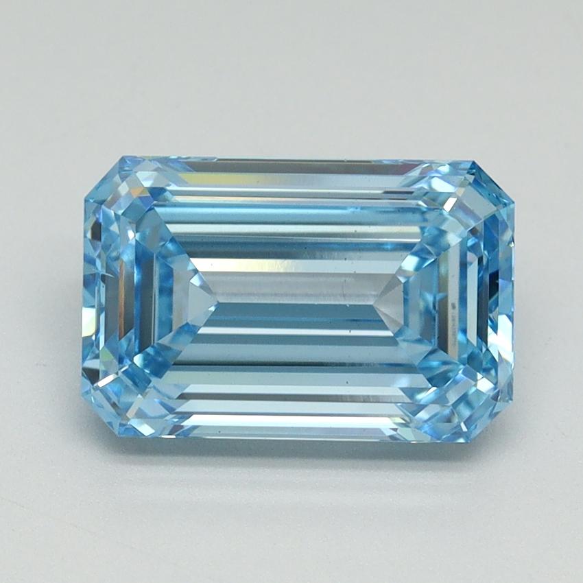 3.01 Ct. Fancy Intense Blue Emerald Lab Grown Diamond