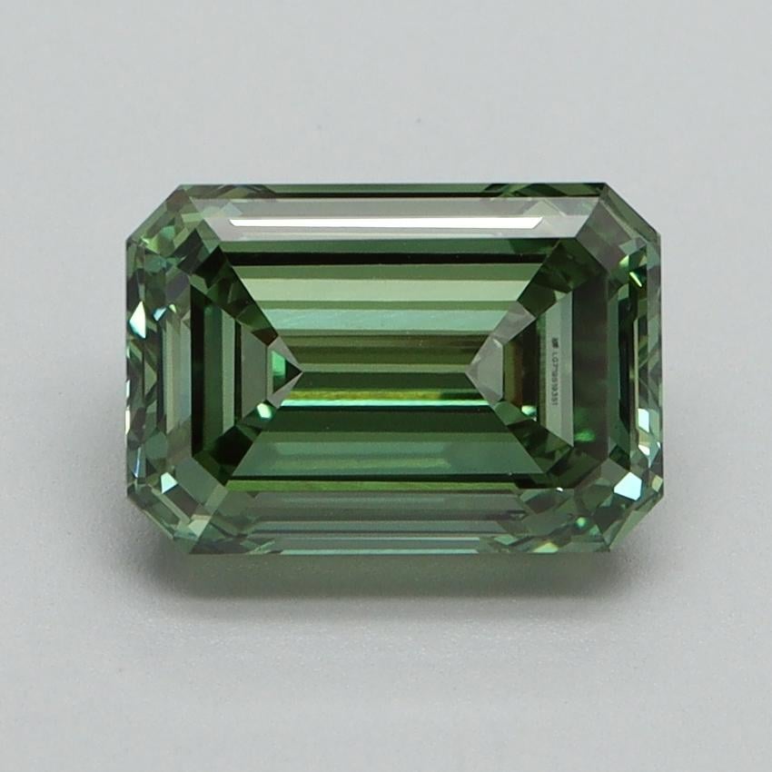 2.05 Ct. Fancy Vivid Pacific Green Emerald Lab Grown Diamond