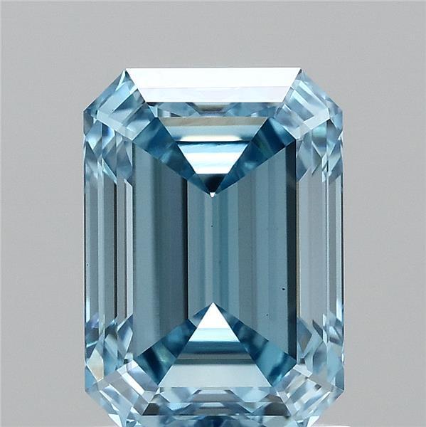 1.55 Ct. Fancy Vivid  Blue Emerald Lab Grown Diamond