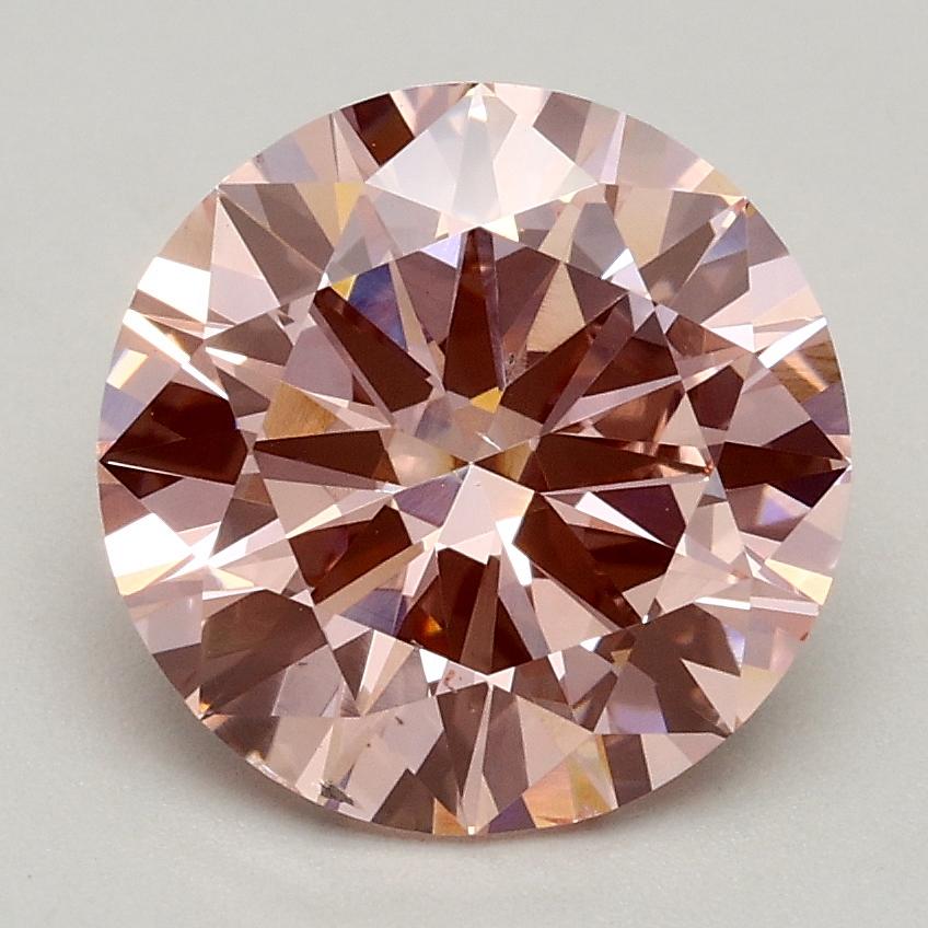2.00 Ct. Fancy Intense Pink Round Lab Grown Diamond