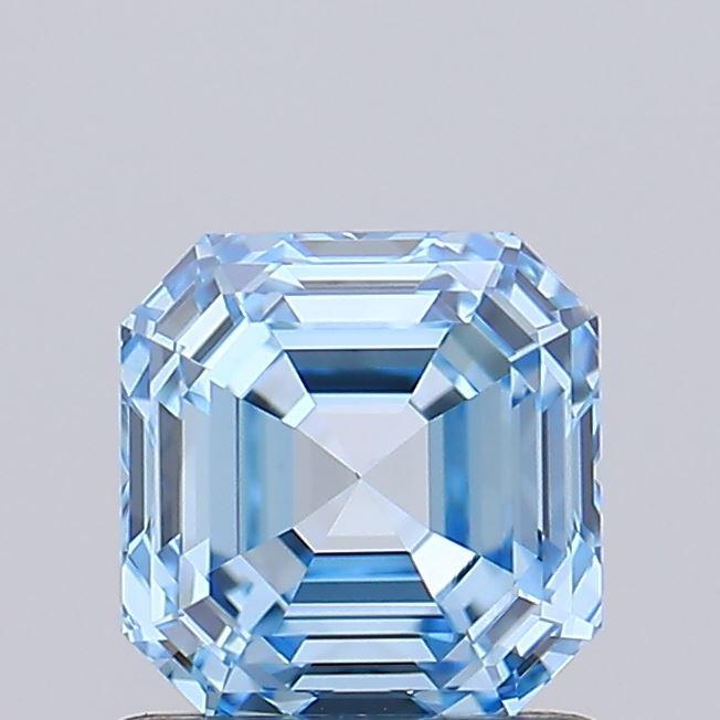1.01 Ct. Fancy Vivid Blue Asscher Lab Grown Diamond