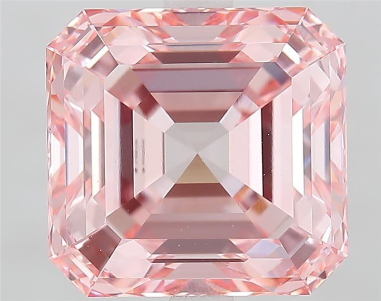 5.10 Ct. Fancy Vivid  Pink Asscher Lab Grown Diamond