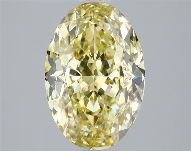 3.07 Ct. Fancy Intense Yellow Oval Lab Grown Diamond
