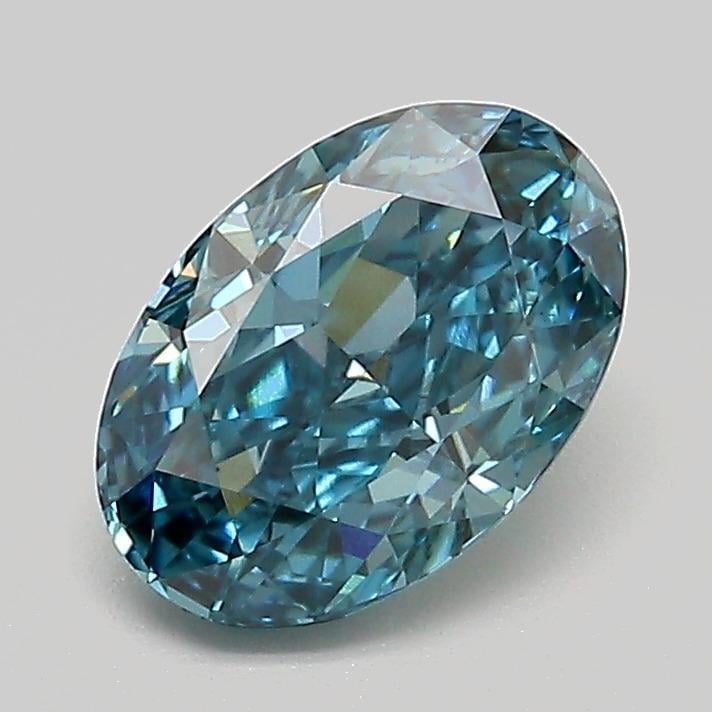 1.38 Ct. Fancy Vivid Blue Oval Lab Grown Diamond