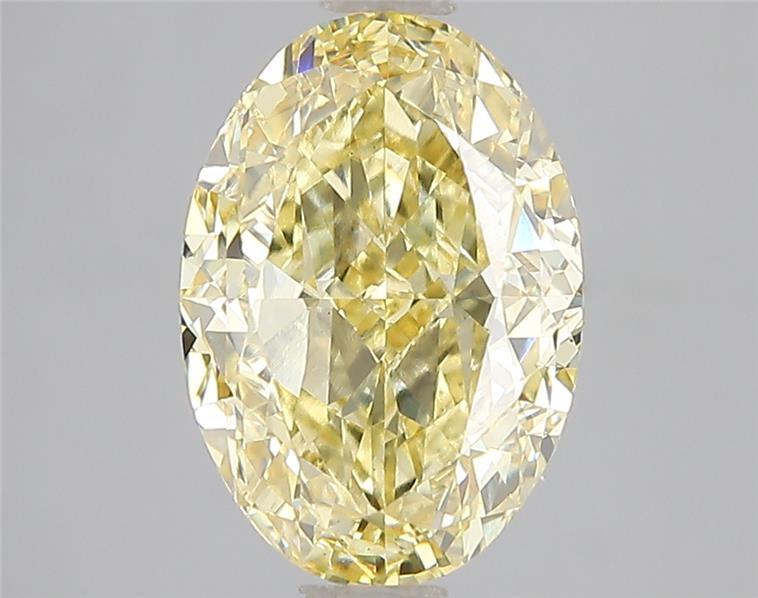3.56 Ct. Fancy Vivid Yellow Oval Lab Grown Diamond