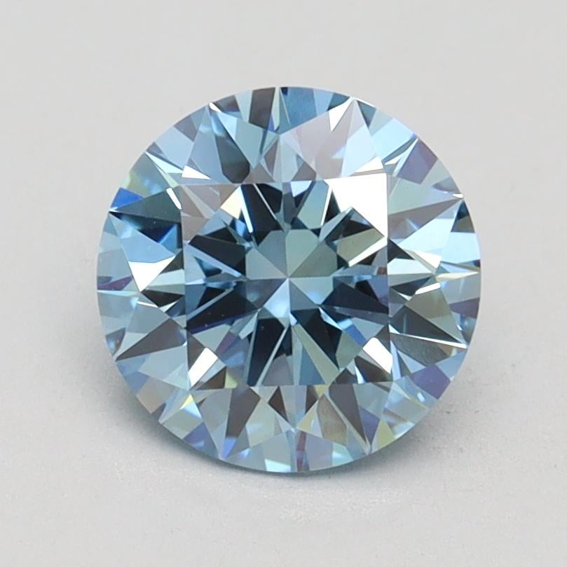 1.53 Ct. Fancy Vivid Blue Round Lab Grown Diamond