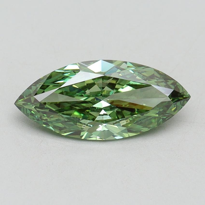 1.00 Ct. Fancy Vivid Green Marquise Lab Grown Diamond