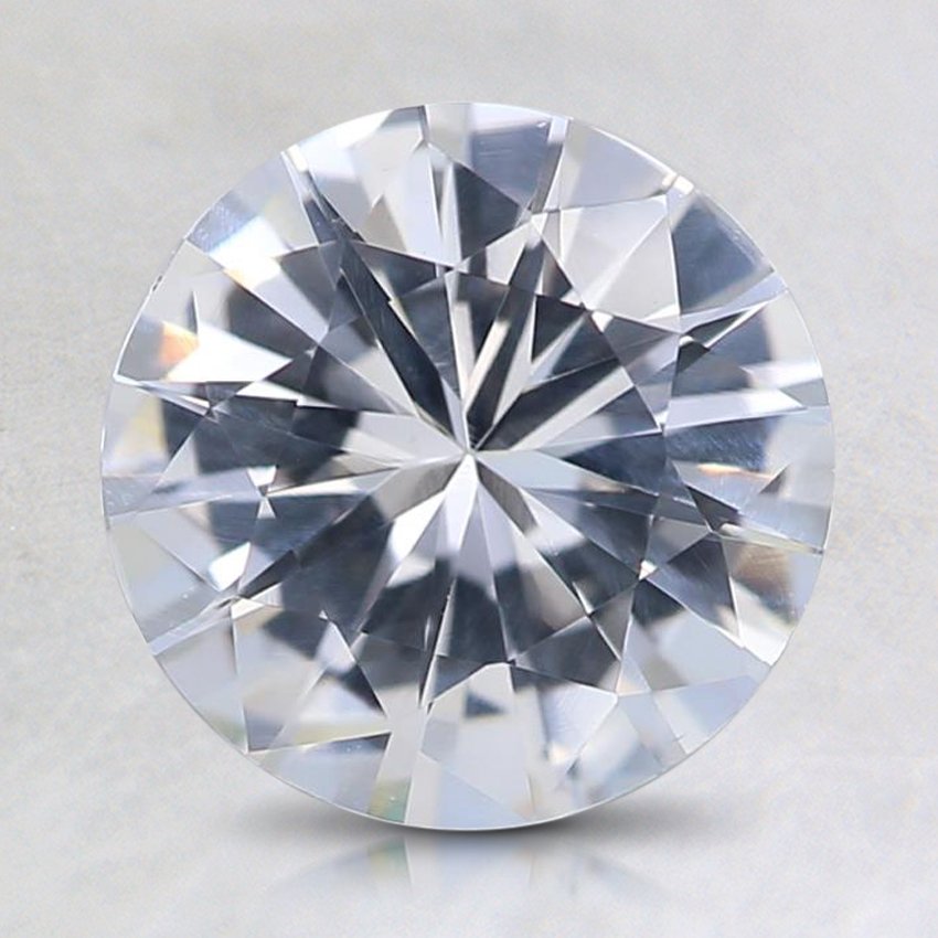8mm White Round Sapphire