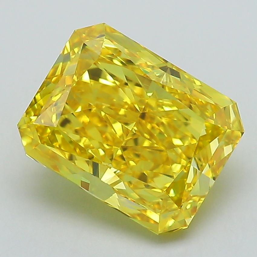 3.27 Ct. Fancy Vivid Yellow Radiant Lab Grown Diamond