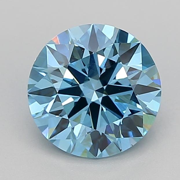 2.06 Ct. Fancy Vivid Blue Round Lab Grown Diamond