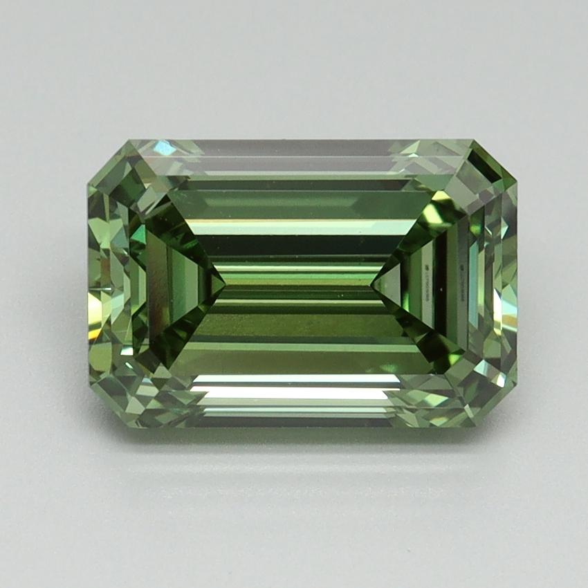 2.92 Ct. Fancy Vivid Green Emerald Lab Grown Diamond