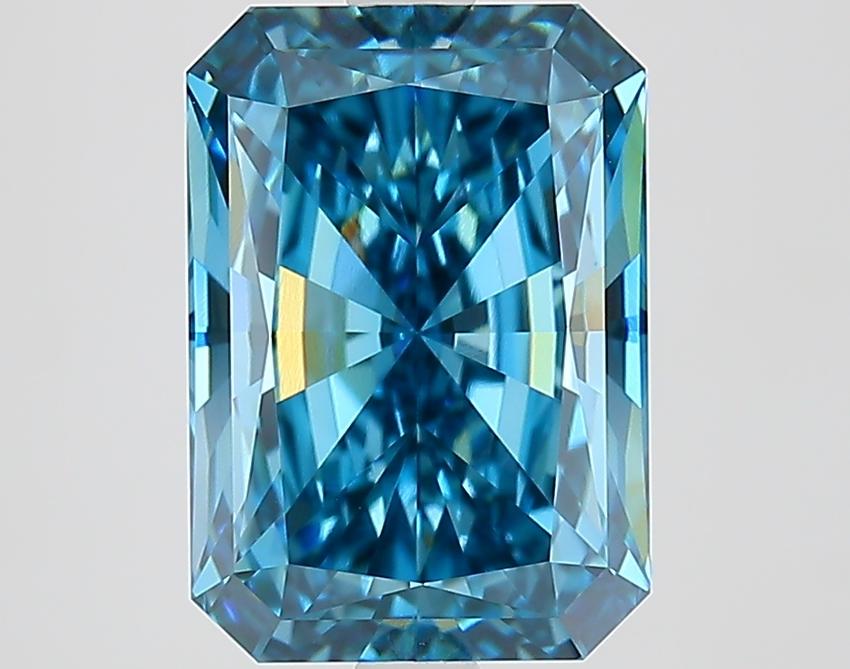 3.86 Ct. Fancy Vivid Blue Radiant Lab Grown Diamond