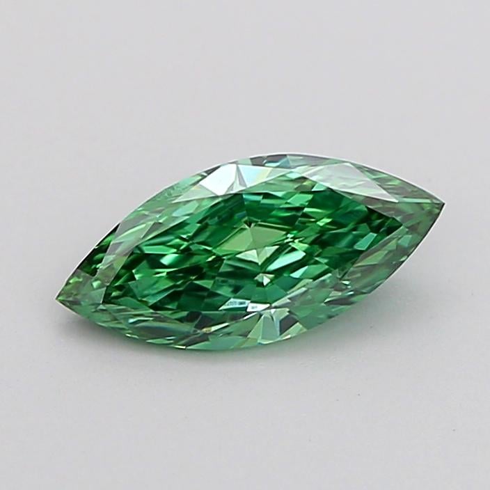 0.56 Ct. Fancy Vivid Green Marquise Lab Grown Diamond