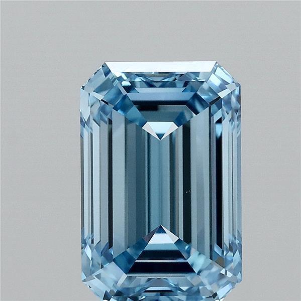 2.51 Ct. Fancy Vivid Blue Emerald Lab Grown Diamond