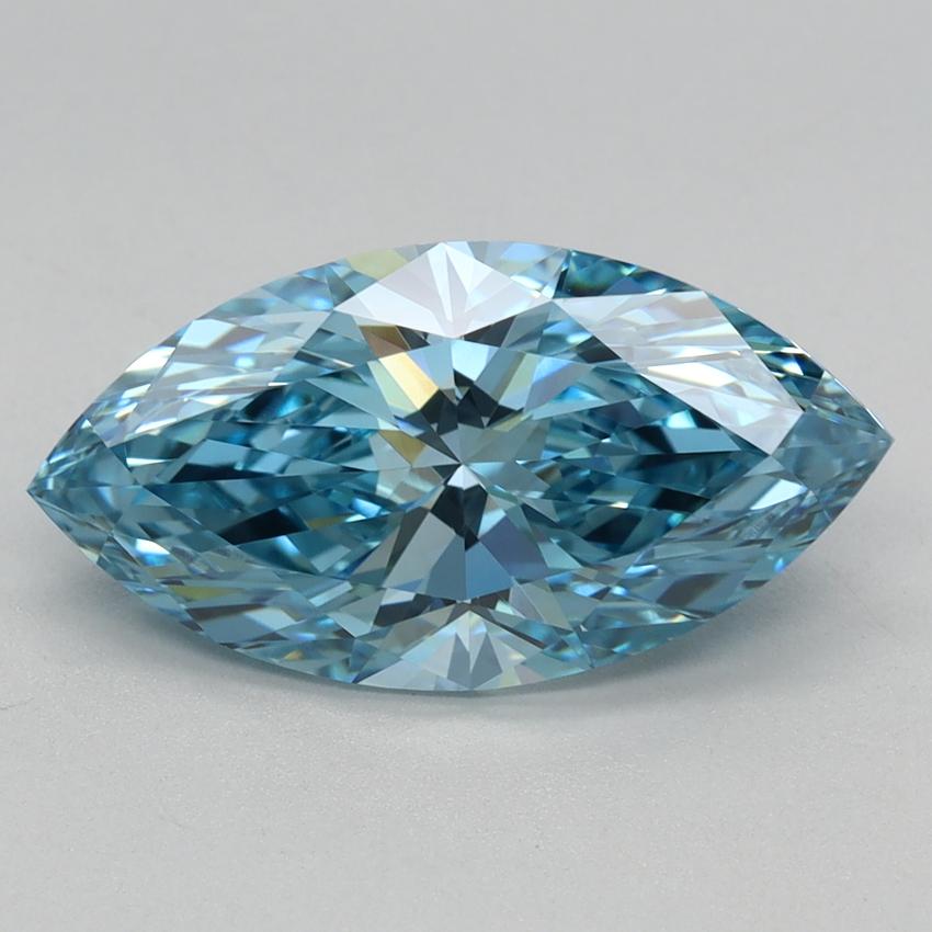 2.52 Ct. Fancy Vivid Blue Marquise Lab Grown Diamond