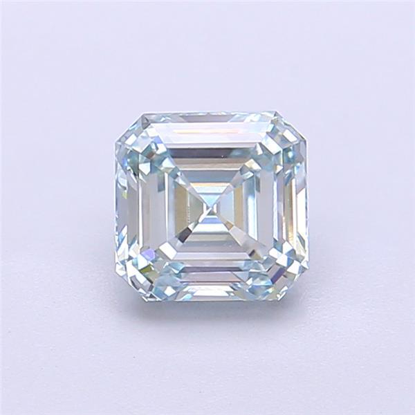 1.05 Ct. Fancy Light Bluish Green Asscher Lab Grown Diamond