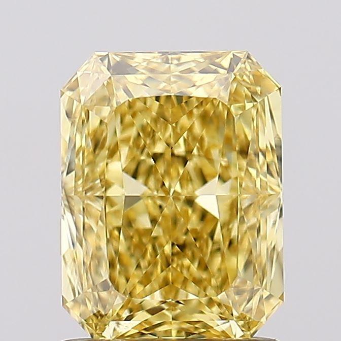 1.52 Ct. Fancy Vivid Yellow Radiant Lab Grown Diamond