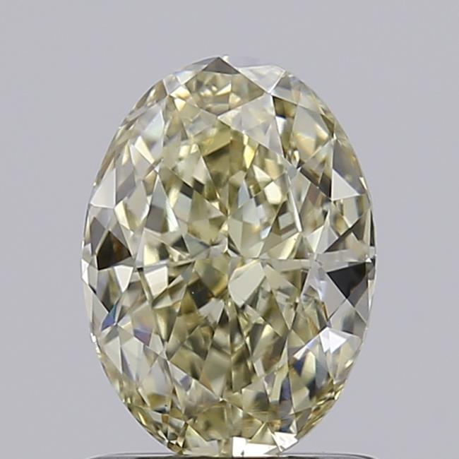 1.08 Ct. Fancy Light Yellow Oval Lab Grown Diamond