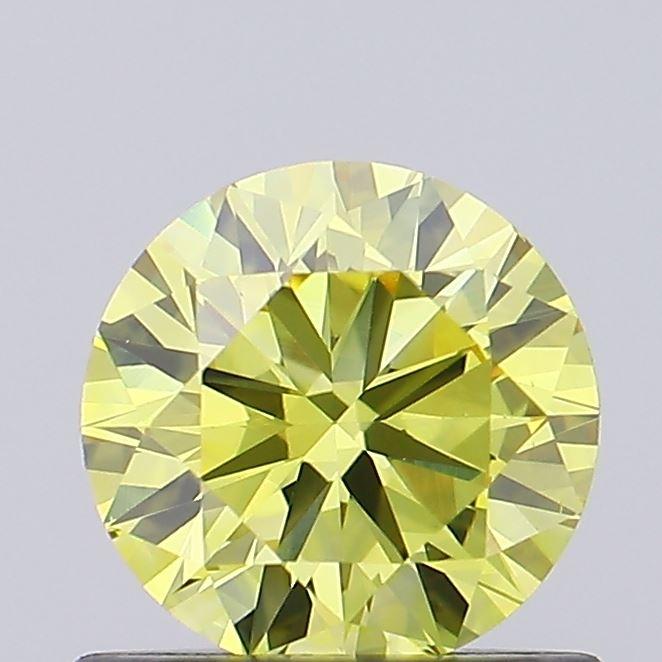 0.73 Ct. Fancy Intense Yellow Round Lab Grown Diamond