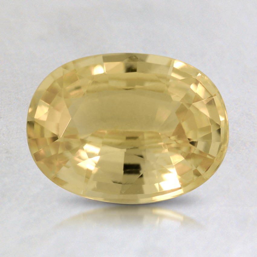 8x6mm Unheated Yellow Oval Sapphire