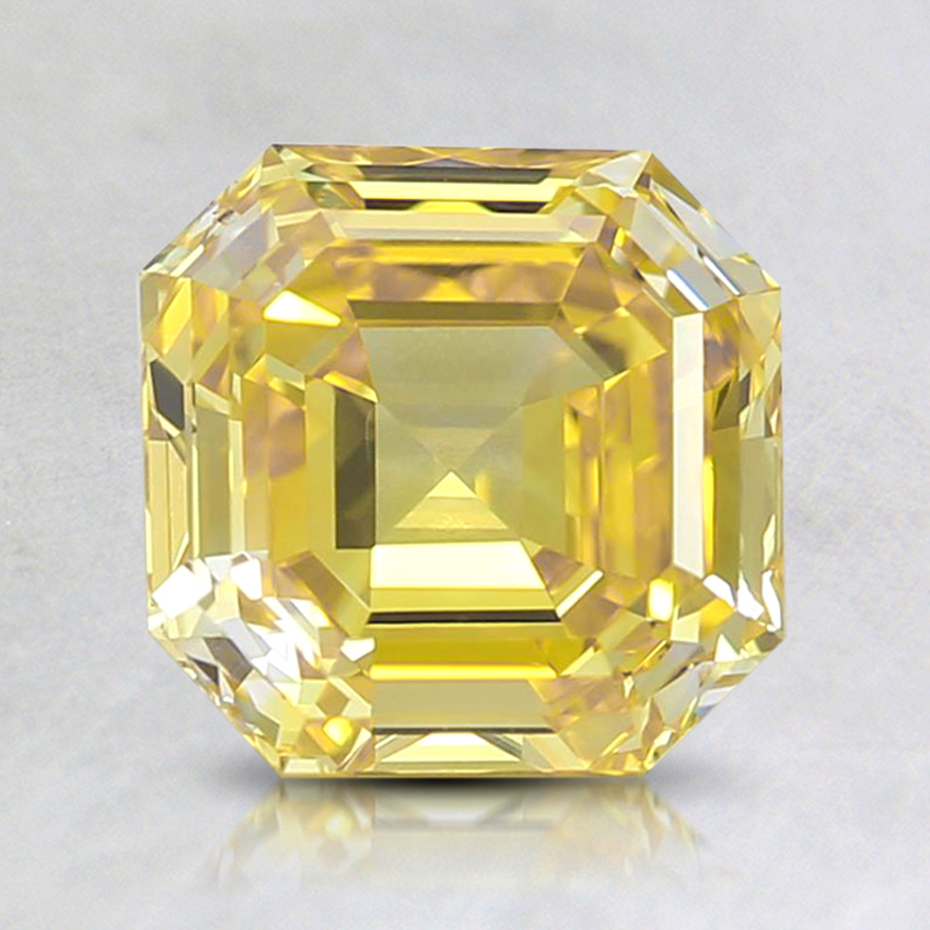 1.48 Ct. Fancy Vivid Yellow Asscher Lab Grown Diamond