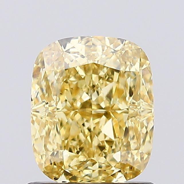 1.13 Ct. Fancy Intense Yellow Cushion Lab Grown Diamond