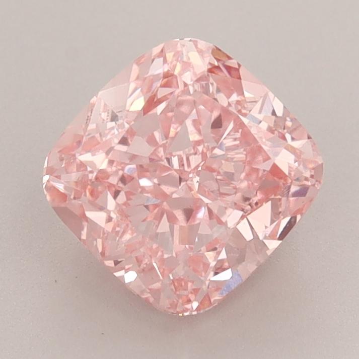 1.82 Ct. Fancy Vivid  Pink Cushion Lab Grown Diamond
