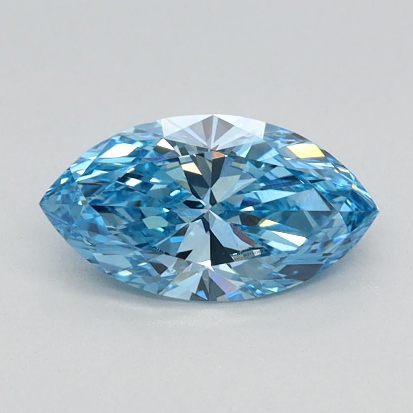 0.71 Ct. Fancy Vivid Blue Marquise Lab Grown Diamond