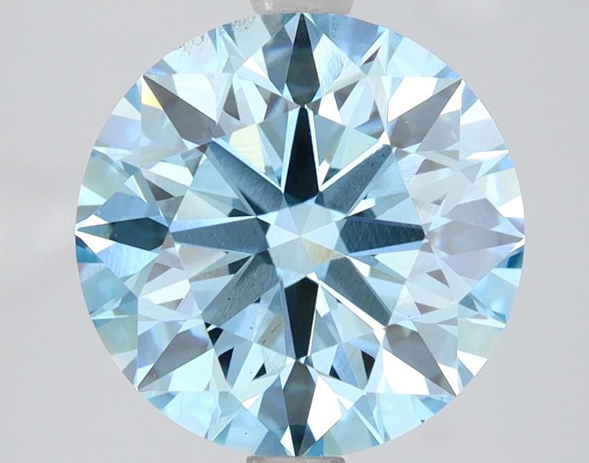 4.01 Ct. Fancy Vivid Blue Round Lab Grown Diamond