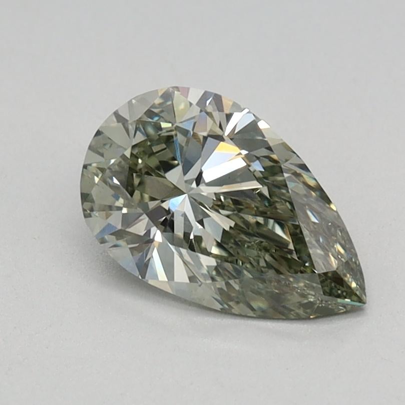 0.62 Ct. Fancy Intense Green Pear Lab Grown Diamond