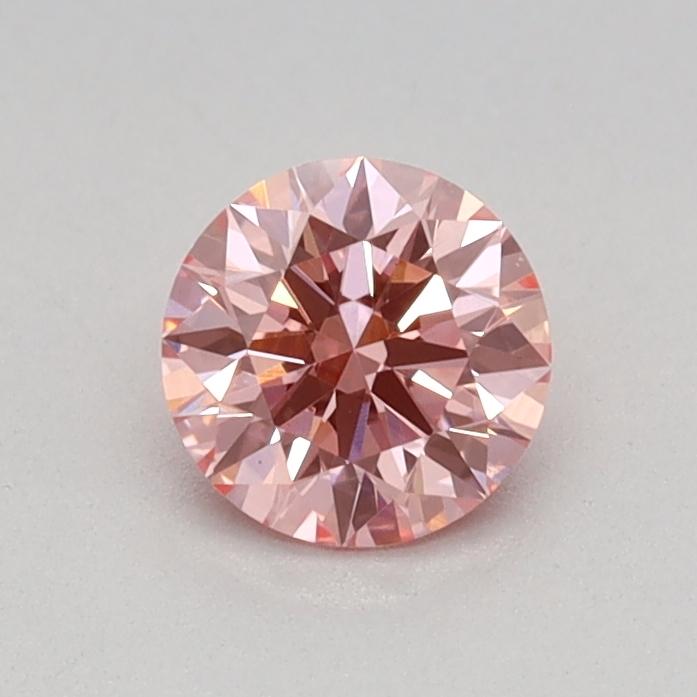 0.37 Ct. Fancy Vivid Pink Round Lab Grown Diamond