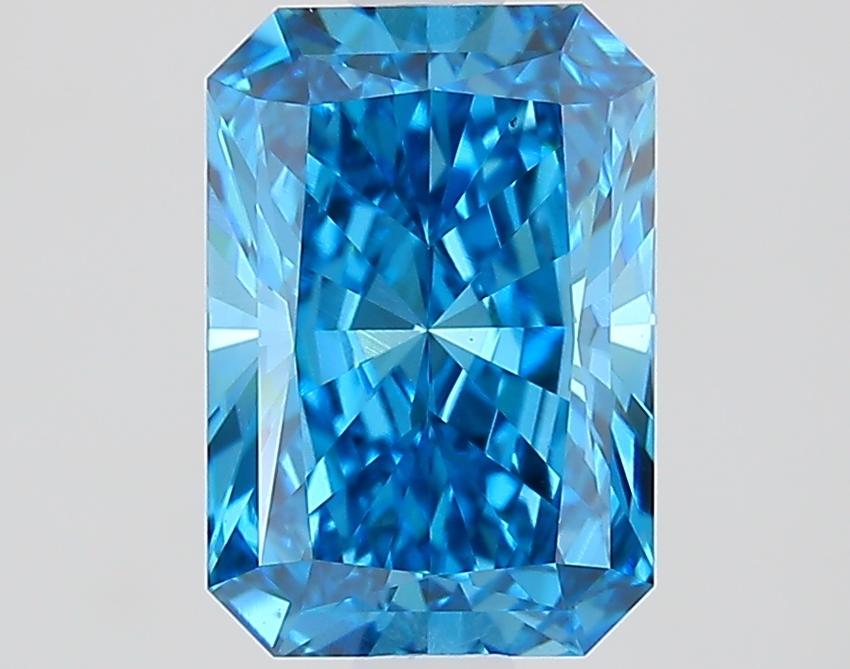 1.57 Ct. Fancy Vivid Blue Radiant Lab Grown Diamond