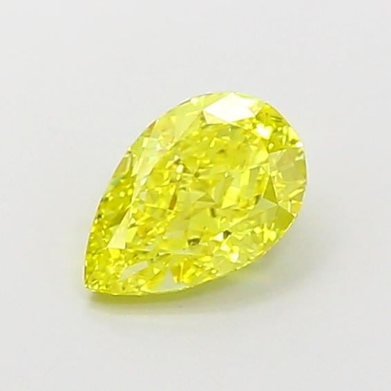 1.07 Ct. Fancy Vivid Yellow Pear Lab Grown Diamond